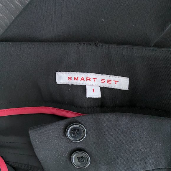 Smart Set. black polyester pants, size 1 - Picture 2 of 3